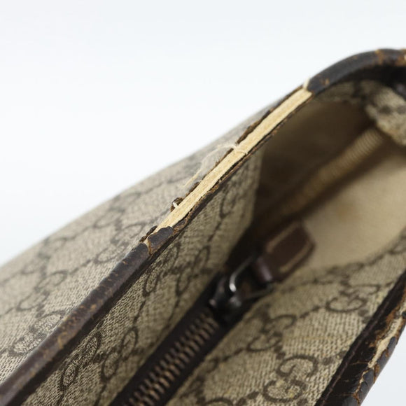GUCCI GG Supreme Tote Bag PVC Beige 211137 Auth 186032