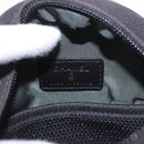 CHANEL Sports Line Shoulder Bag Canvas Black Silver CC Auth 186034A-18