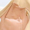FENDI Mamma Baguette Shoulder Bag Leather Ivory Gold Auth 186036SAM-22