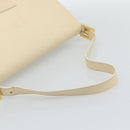 FENDI Mamma Baguette Shoulder Bag Leather Ivory Gold Auth 186036SAM-7