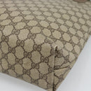 GUCCI GG Supreme Web Sherry Line Tote Bag PVC Beige 39 02 003 Auth 186038-12
