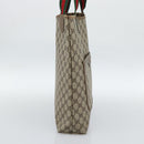 GUCCI GG Supreme Web Sherry Line Tote Bag PVC Beige 39 02 003 Auth 186038-4