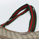 GUCCI GG Supreme Web Sherry Line Tote Bag PVC Beige 39 02 003 Auth 186038-8