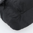 PRADA Shoulder Bag Nylon Black Silver Auth 186039A-11