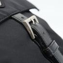 PRADA Shoulder Bag Nylon Black Silver Auth 186039A-15