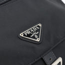 PRADA Shoulder Bag Nylon Black Silver Auth 186039A-16