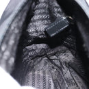 PRADA Shoulder Bag Nylon Black Silver Auth 186039A-23