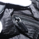 PRADA Shoulder Bag Nylon Black Silver Auth 186039A-24