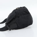 PRADA Shoulder Bag Nylon Black Silver Auth 186039A-4