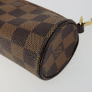 LOUIS VUITTON Damier Ebene Papillon Pouch LV Auth 186042A-14