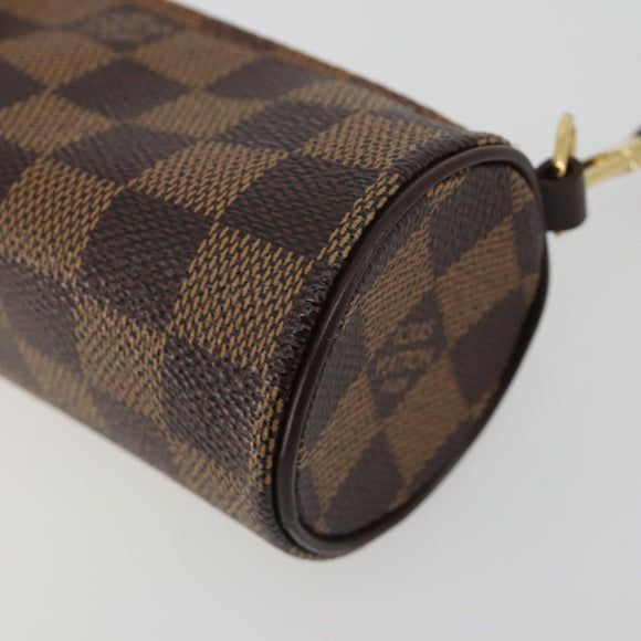 LOUIS VUITTON Damier Ebene Papillon Pouch LV Auth 186042A