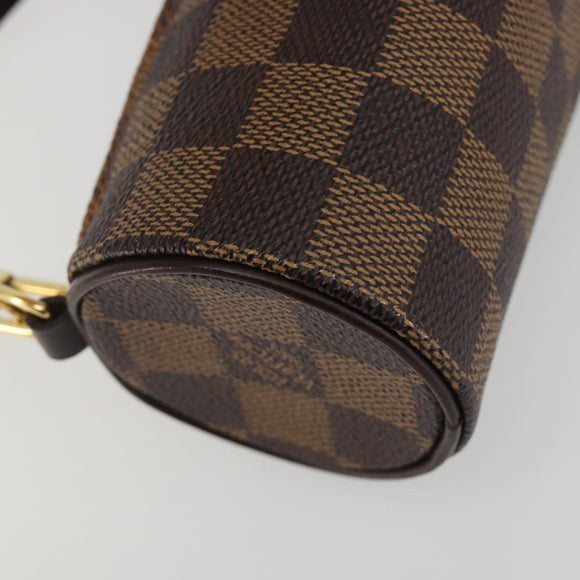 LOUIS VUITTON Damier Ebene Papillon Pouch LV Auth 186042A