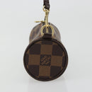 LOUIS VUITTON Damier Ebene Papillon Pouch LV Auth 186042A-3