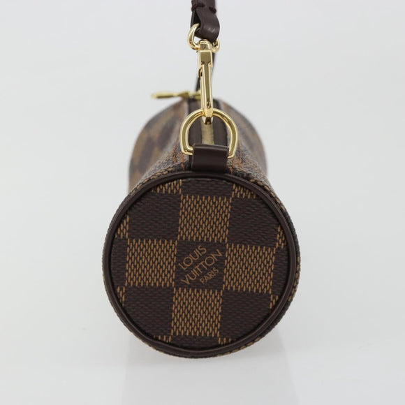 LOUIS VUITTON Damier Ebene Papillon Pouch LV Auth 186042A