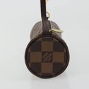 LOUIS VUITTON Damier Ebene Papillon Pouch LV Auth 186042A-4
