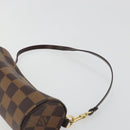 LOUIS VUITTON Damier Ebene Papillon Pouch LV Auth 186042A-8