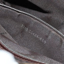 FENDI Zucca Canvas Mamma Baguette Shoulder Bag Black Brown Auth 186044SAM-11