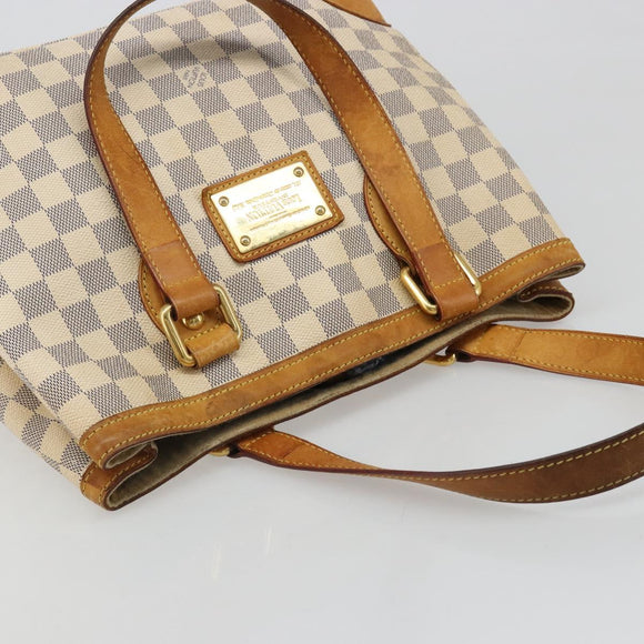 LOUIS VUITTON Damier Azur Hampstead PM Tote Bag N51207 LV Auth 186045