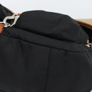 Miu Miu Shoulder Bag Nylon Black Silver Auth 186046A-10
