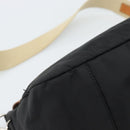 Miu Miu Shoulder Bag Nylon Black Silver Auth 186046A-13