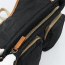 Miu Miu Shoulder Bag Nylon Black Silver Auth 186046A-14