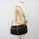 Miu Miu Shoulder Bag Nylon Black Silver Auth 186046A-24