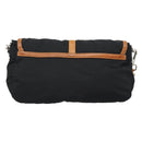 Miu Miu Shoulder Bag Nylon Black Silver Auth 186046A-3