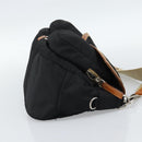 Miu Miu Shoulder Bag Nylon Black Silver Auth 186046A-5