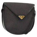 SAINT LAURENT Shoulder Bag PVC Canvas Purple Gold Auth 186047A-1