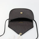 SAINT LAURENT Shoulder Bag PVC Canvas Purple Gold Auth 186047A-10