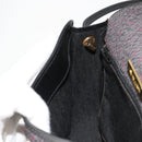 SAINT LAURENT Shoulder Bag PVC Canvas Purple Gold Auth 186047A-20