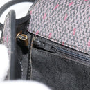 SAINT LAURENT Shoulder Bag PVC Canvas Purple Gold Auth 186047A-21