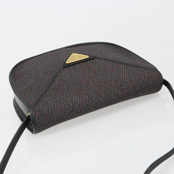 SAINT LAURENT Shoulder Bag PVC Canvas Purple Gold Auth 186047A