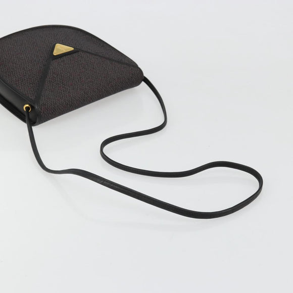 SAINT LAURENT Shoulder Bag PVC Canvas Purple Gold Auth 186047A