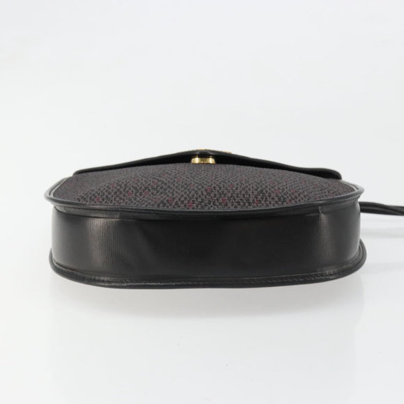 SAINT LAURENT Shoulder Bag PVC Canvas Purple Gold Auth 186047A