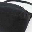 FENDI Mamma Baguette Shoulder Bag Cotton jersey Black Silver Auth 186048-12
