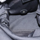 FENDI Mamma Baguette Shoulder Bag Cotton jersey Black Silver Auth 186048-16