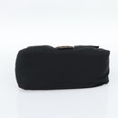 FENDI Mamma Baguette Shoulder Bag Cotton jersey Black Silver Auth 186048-9
