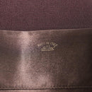 GUCCI Chain Shoulder Bag Velor Brown Gold Auth 186050A-12