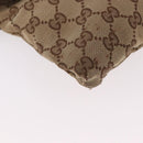 GUCCI GG Canvas Waist bag Beige Silver 28566 Auth 186052-15