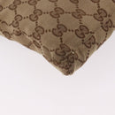 GUCCI GG Canvas Waist bag Beige Silver 28566 Auth 186052-17