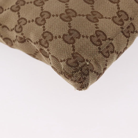 GUCCI GG Canvas Waist bag Beige Silver 28566 Auth 186052