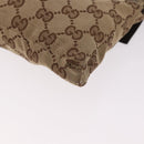 GUCCI GG Canvas Waist bag Beige Silver 28566 Auth 186052-18