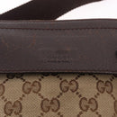 GUCCI GG Canvas Waist bag Beige Silver 28566 Auth 186052-20