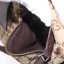 GUCCI GG Canvas Waist bag Beige Silver 28566 Auth 186052-24