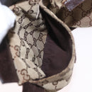 GUCCI GG Canvas Waist bag Beige Silver 28566 Auth 186052-9