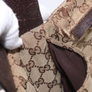 GUCCI GG Canvas Waist bag Beige Silver 28566 Auth 186052-10