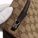 GUCCI GG Canvas Waist bag Beige Silver 28566 Auth 186052-25