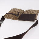 GUCCI GG Canvas Waist bag Beige Silver 28566 Auth 186052-6