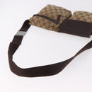 GUCCI GG Canvas Waist bag Beige Silver 28566 Auth 186052-7